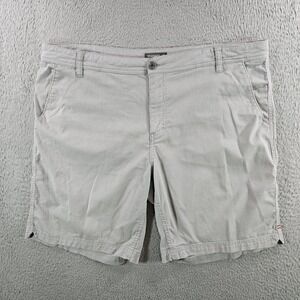 Toad&Co Mens Grey Pinstripe Organic Cotton Blend Stretch Shorts Size 38